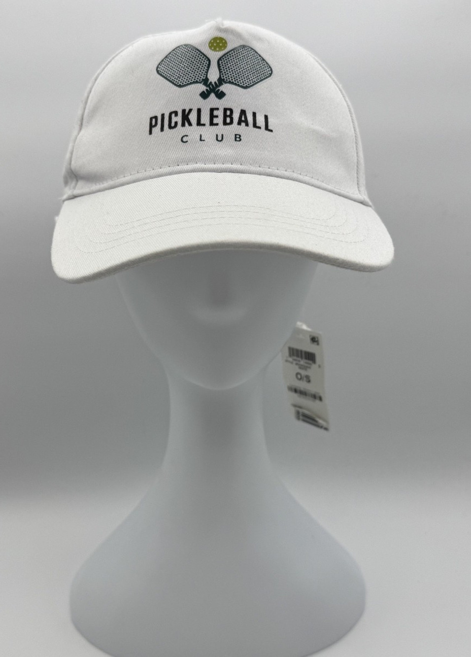 On 34th Cotton Pickleball Baseball Cap Women's One Size White, NWT